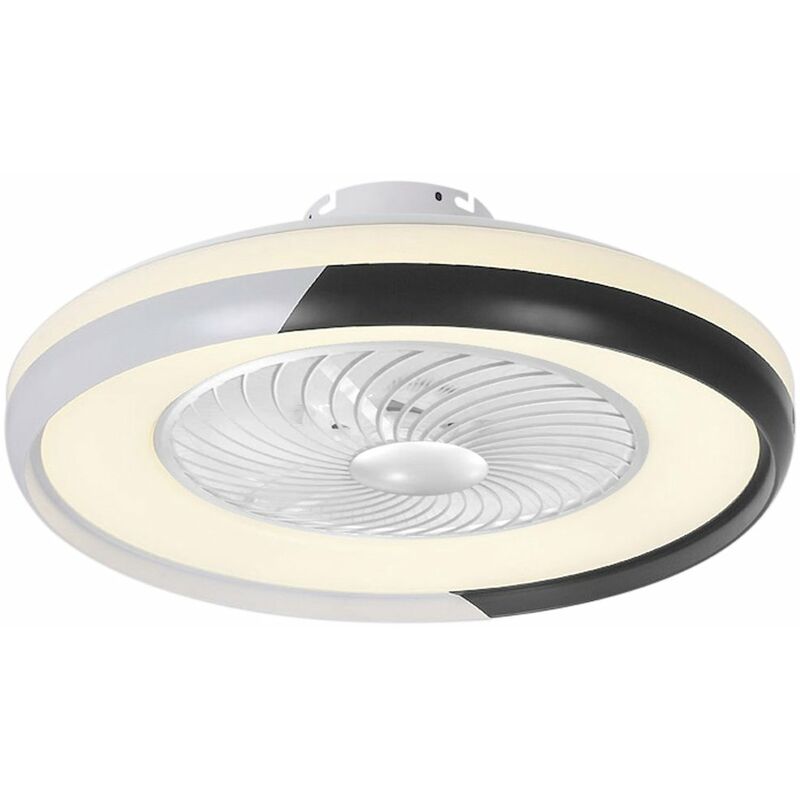 

Happyshopping - Lampara de ventilador de techo moderna, con control remoto, luz de 3 colores, viento de 3 velocidades, ventiladores de techo de 50