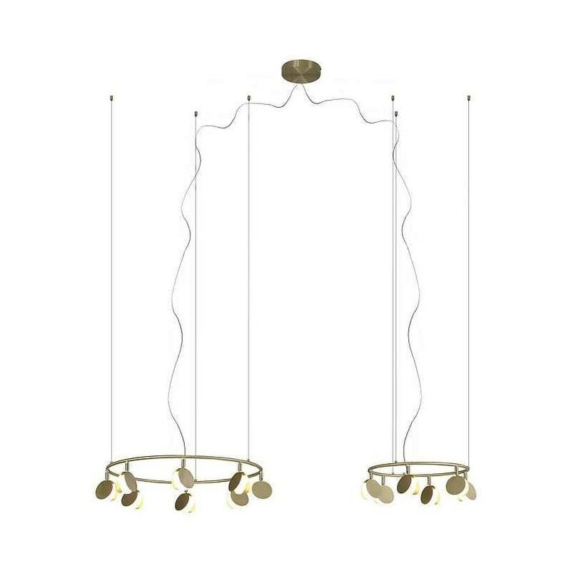 

Lámpara doble14LED SHELL oro - Mantra