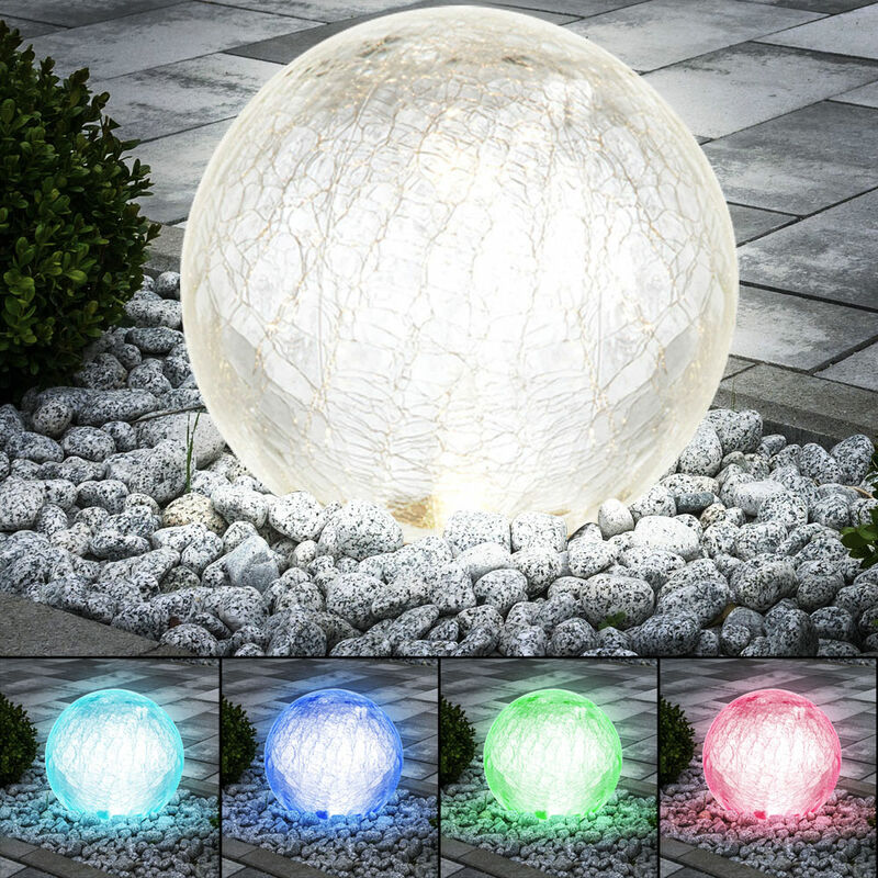 

Lámpara enchufable de luz solar LED RGB que enciende la bola de cristal al aire libre cambio de color del foco