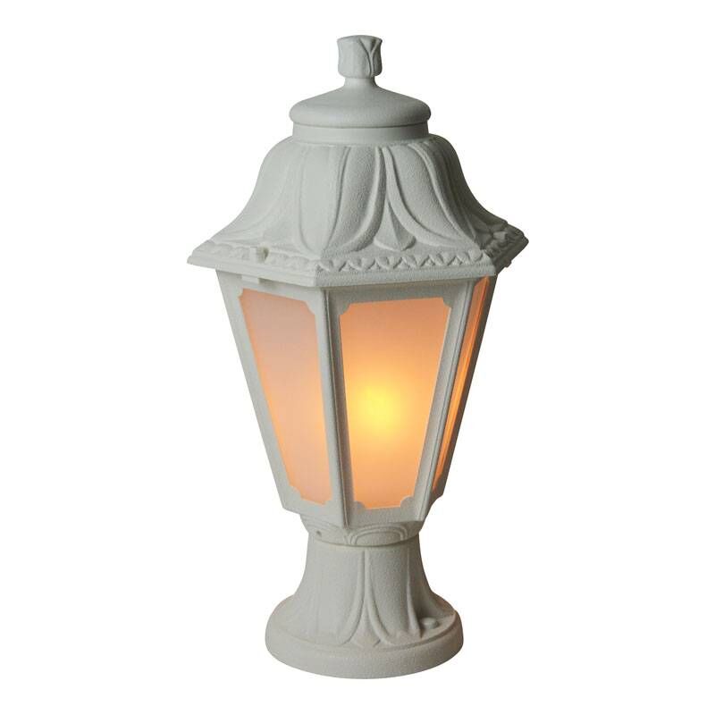 

Lámpara farol de pie MIKROLOT/ANNA E27 IP55 | Blanco - Fumagalli