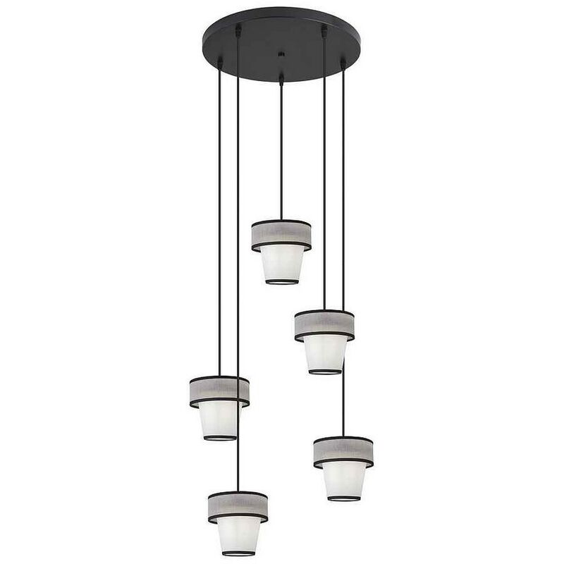 

Lámpara FILIPPA con 5 colgantes con pantalla bicolor AJP