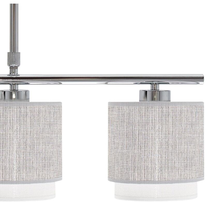 Lampara kenya 3xe14 gris/blanca regx56x14 cm