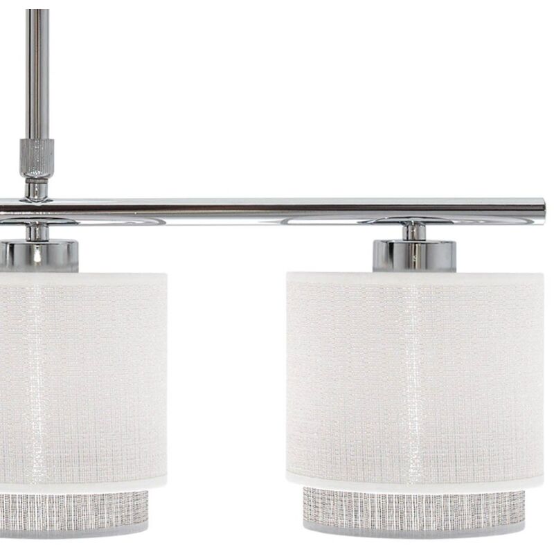 FAB 111053001 Lampara Kenya 3xe14 Blanca/gris