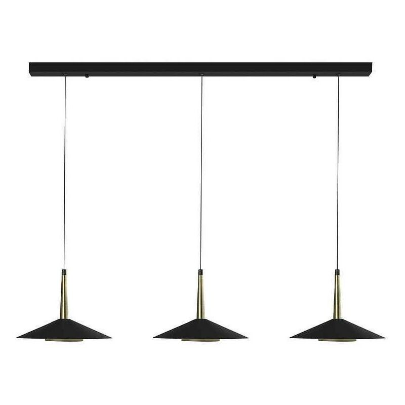 

Lámpara led lineal 3 luces ORION negro-cuero - Mantra