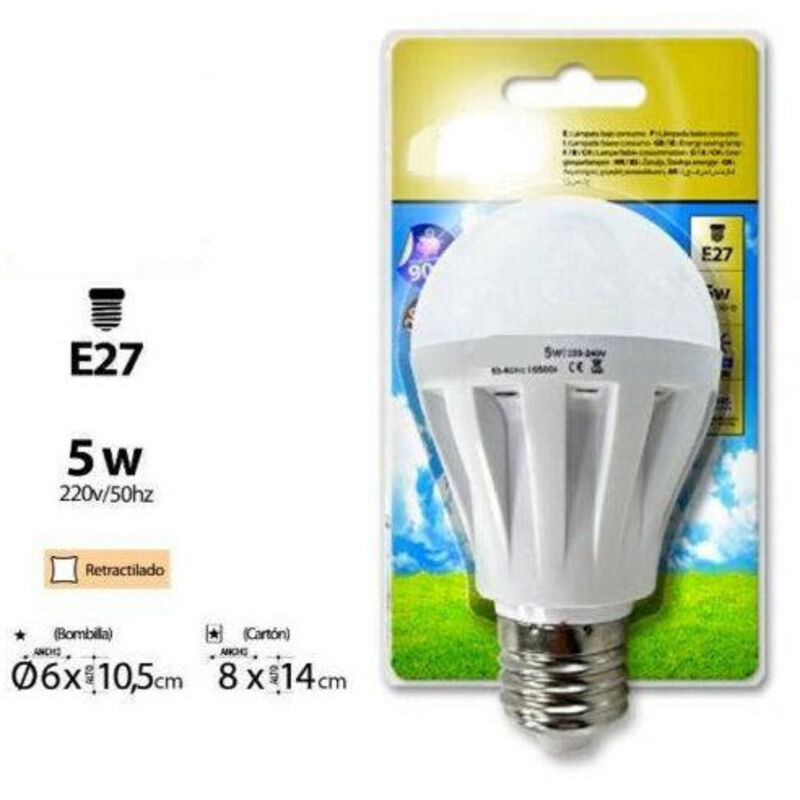Trade Shop Traesio - Trade Shop - Lampada a Led Lampadina Globo 5 Watt Attacco E27 Luce Fredda 6500k -