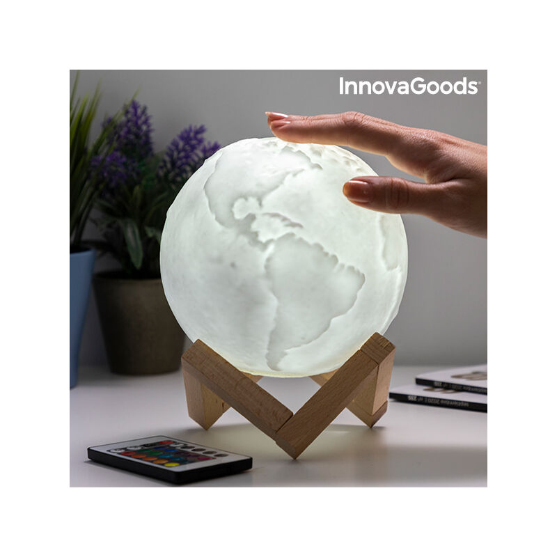 

Lámpara led recargable planeta tierra worldy innovagoods - Rogal