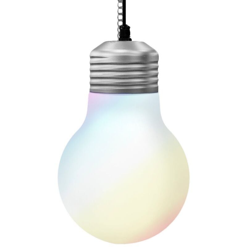 

Lámpara exterior de techo con mando de luz led blanca de 34x20x20 cm