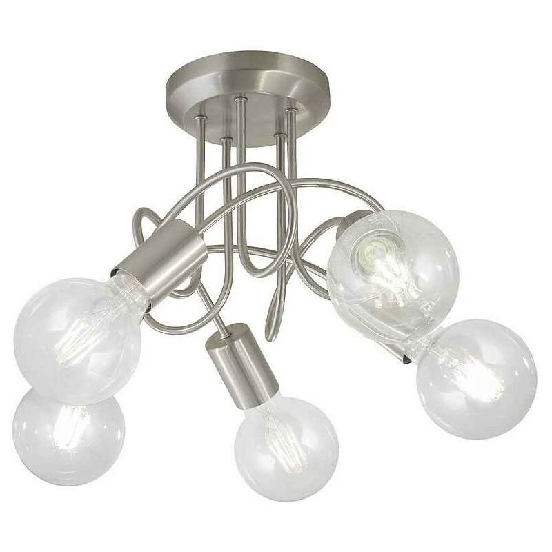 

Lámpara semiplafon de 5 luces TENOR niquel ALEMAR