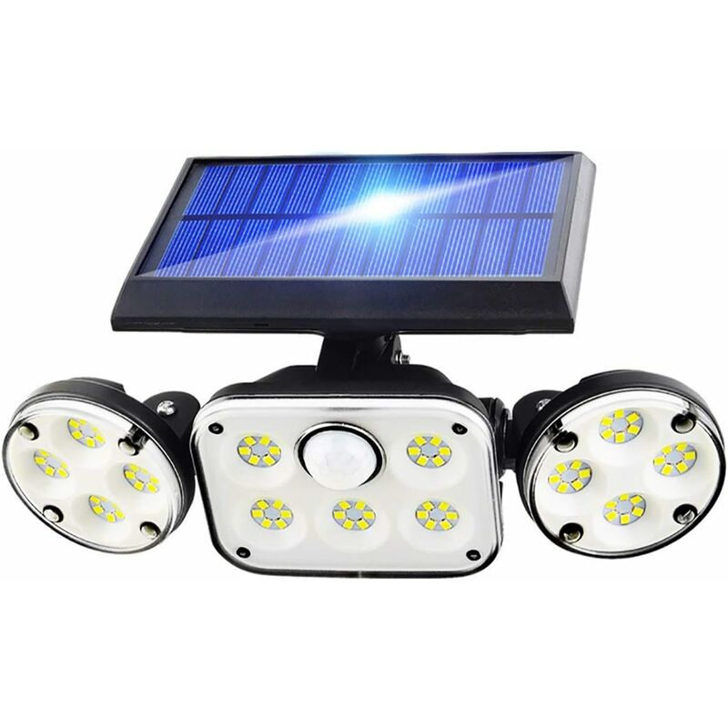 

Zqyrlar - Lámpara solar al aire libre, 78 LED Luz solar al aire libre impermeable Iluminación al aire libre con detector de movimiento Lámpara de