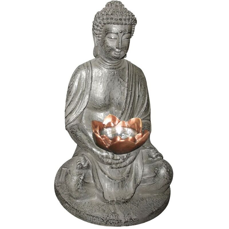 

Lámpara solar LED lámpara luminaria escultura iluminada Buda plástico