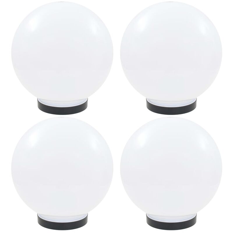 

Lámparas de bola LED 4 unidades esféricas PMMA 25 cm - Blanco