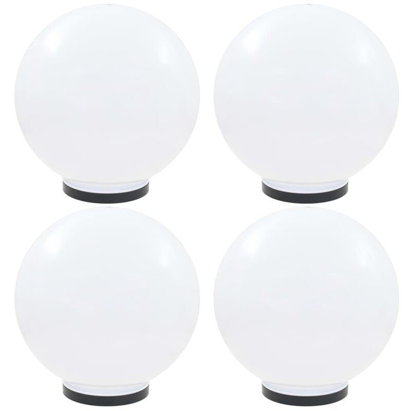

Lámparas de bola LED 4 unidades esféricas PMMA 40 cm - Blanco