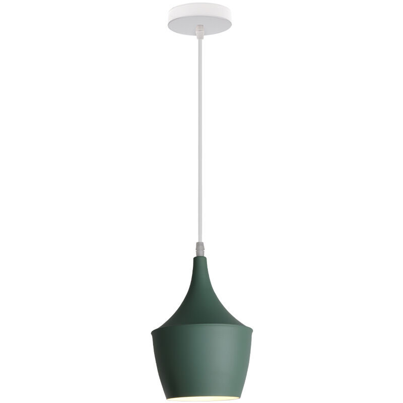 

Wottes - Lámparas de colgar moderno creativo E27 luz colgante hierro decorativo dormitorio sala de estar (verde) - Verde