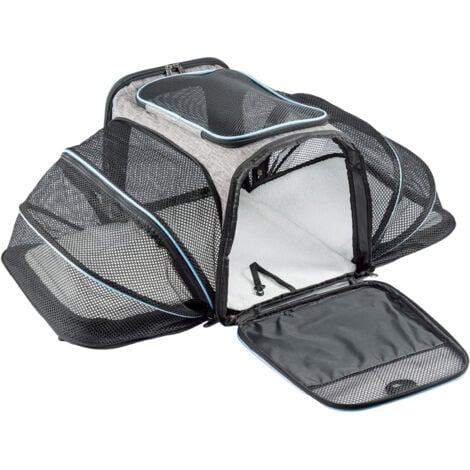 LN COZY CORNER Airline Approved Cat Carrier Large Expandable Pet Carrier for Cats Small Dogs Soft-Sided Travel Carrier with Fleece Bed Adjustable Shoulder Strap Foldable Top Loading
