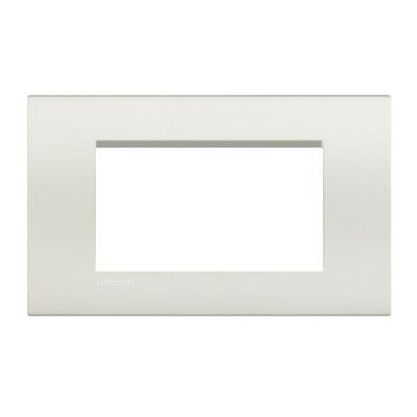 Lna4804Bi Plaque Quadra 4 Modules Blanche Livinglight