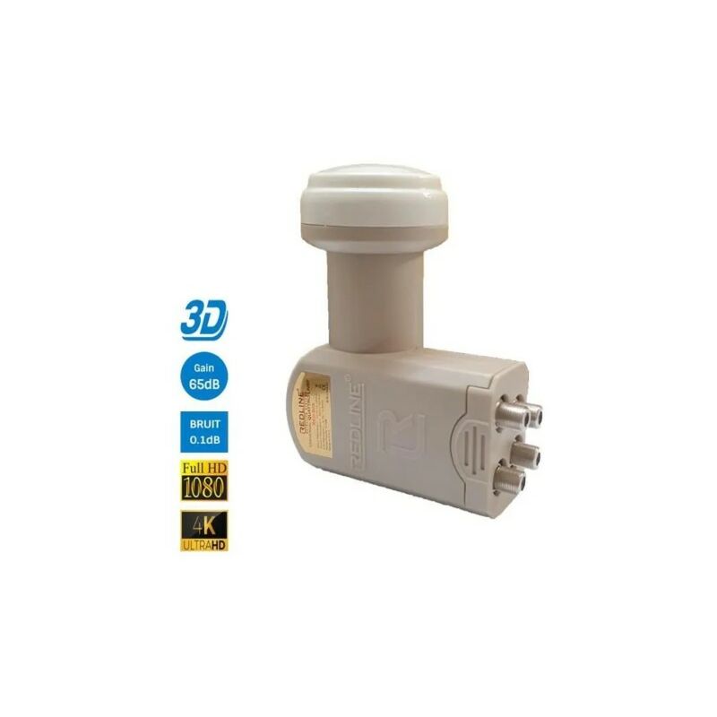 M-e - lnb Quattro High Gain 65 dB – Facteur Bruit 0,1dB Full hd 4K tntsat astra fransat