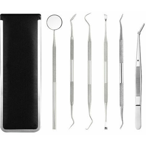 LNDGHV Kit d'outils de nettoyage des dents, dissolvant de plaque de tartre pour les dents ensemble de 6 pièces