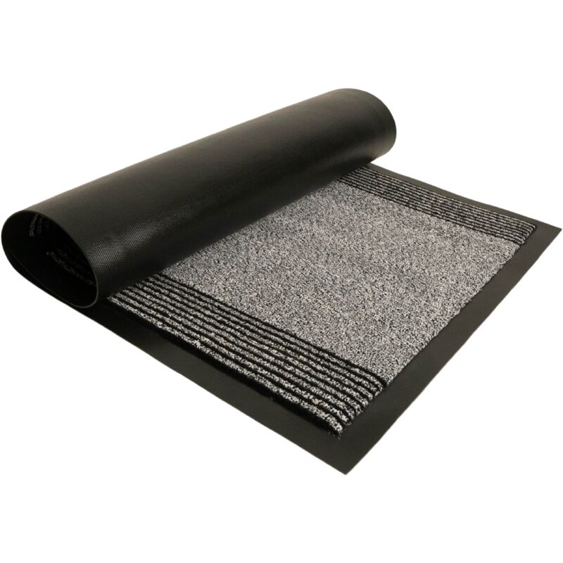 France - Tapis de Porte Paillasson d'Entree Interieur Tapis Antidérapant et Anti-Poussière Tapis d'entrée Lavable Tapis Microfibre avec Bandes