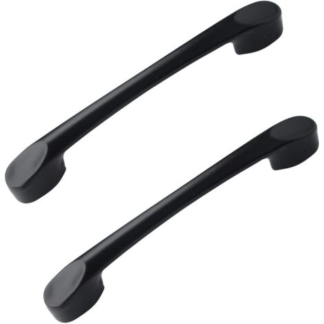 Lntyq 1 Paar schwarzer Küchenschrankgriff, Möbelgriff, Schubladengriff, Küchenschrankgriff, Möbelgriff, Möbelgriff, für Schränke, Schubladen, Küche, Schlafzimmer (schwarz)