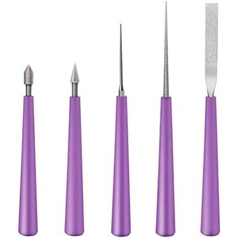 Lntyq 1 Set mit 5 Diamantspitzen-Reibahlen für Glas-, Kunststoff-, Metall- und Holzperlen