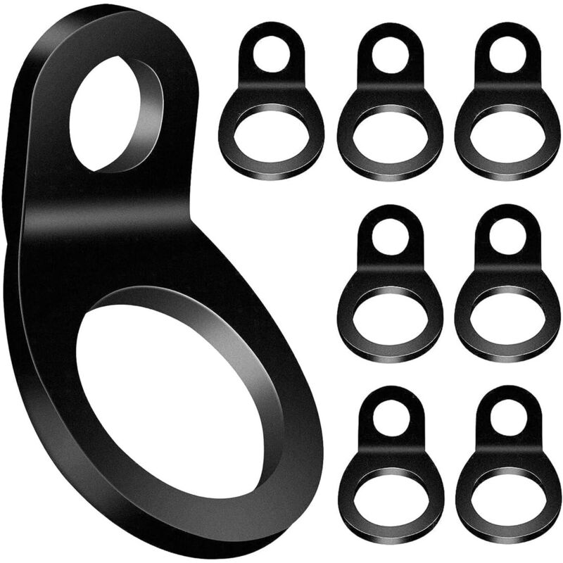 Lntyq 10 anclajes de amarre, color negro, con junta tórica para montaje en garaje, taller, camión, remolque y carrito de golf.