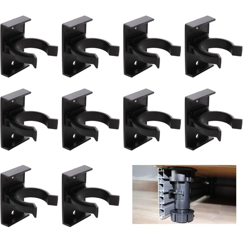 Lntyq 10 clips para zócalo de cocina, fijaciones con soporte para zócalo, para sofás, mesas, camas y muebles de TV.