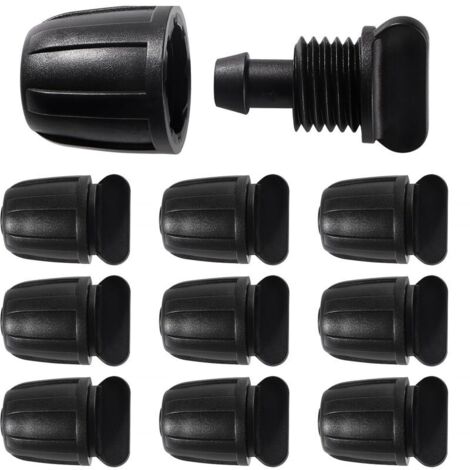 Lntyq 10 Pièces Raccords D'irrigation Goutte à Goutte pour Tubes 8/11 mm, Adaptateur Bouchons D'Irrigation Goutte, Raccords D'irrigation Droits, Connecteur de Tuyau D'irrigation