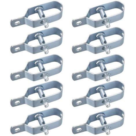 Lntyq 10 Pièces Tendeur Grillage, Tendeur de Clôture, Tendeurs à Fil Barbelé, Kit de Connecteurs Tendeur de Corde pour Fil de Tension (Couleur argent)