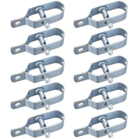 Lntyq 10 Pièces Tendeur Grillage, Tendeur de Clôture, Tendeurs à Fil Barbelé, Kit de Connecteurs Tendeur de Corde pour Fil de Tension (Couleur argent)