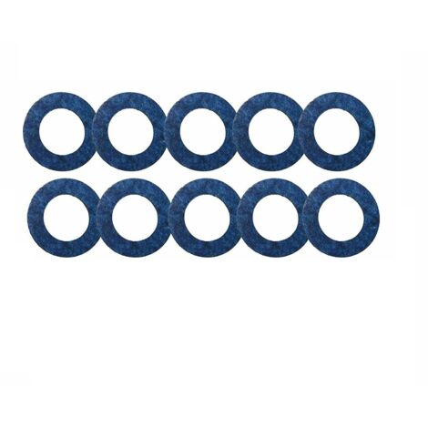 Lntyq 10 Stück Dichtungen für Ölablassschrauben für Autos, 9043012031, Aluminiumdichtung zum Ölzerkleinern, runde Ölablassdichtung, 12 mm innerer Diamant (blau)