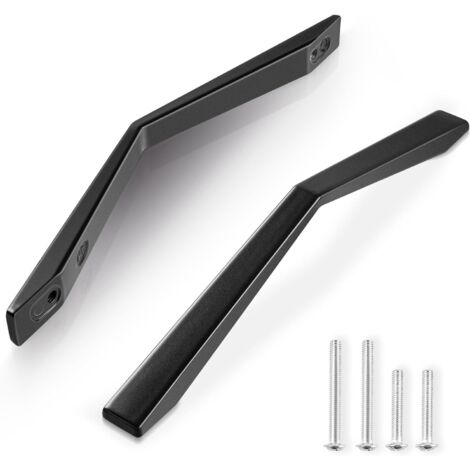 Lntyq 10 Stück Küchentürgriff, 128 mm, schwarzer Möbelgriff, Schrankgriff aus Aluminiumlegierung für Küchenmöbel-Dekoration, mit Schrauben (25 mm und 35 mm)