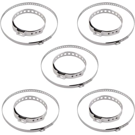 Lntyq 10 Stück verstellbare Achsmanschettenklemme, CV-Gelenkmanschettenklemme aus Edelstahl, CV-Gelenkzangen-Set, fahrzeugverstellbares Klemmen-Set (5 kleine und 5 große)