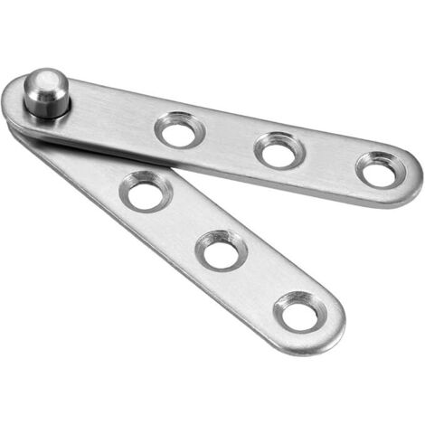 Lntyq 10 stücke Pivot Scharnier Tür Schrank Schrank 59mm x 11,5 mm x 2mm Edelstahl Drehbare 360