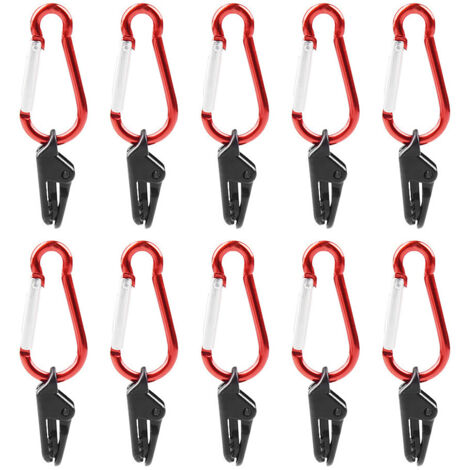Lntyq 10 Zeltclips und leichte, windfeste Klemmen für Planen – vielseitiges Campingzubehör für schnelles und sicheres Befestigen im Freien