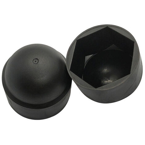 Lntyq 100 pièces - Cache vis écrou de protection M8 clef de 13 mm - plastique NOIR