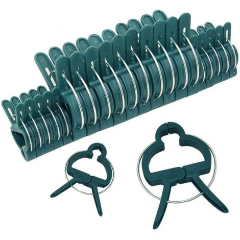 Lntyq 100 Stück Pflanzenklammern für den Garten, wiederverwendbare Stützklammern für Gewächshausgärtnerei für Blumenbeete, Weinreben, Gemüse und Tomaten (2 Größen)