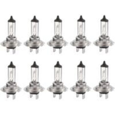 Lntyq 10pcs Ampoule halogène Led 12V H7 55W, Durable Ampoule blanche chaude Feux de route/feux de croisement pour voiture