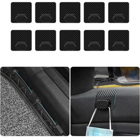 Lntyq 10Pcs Clips Auto-Adhésifs À Dos Adhésif, Boucles De Fixation De Tapis De Voiture Polyvalentes, pour La Fixation De Tapis De Sol De Voiture, Clips De Tapis De Voiture