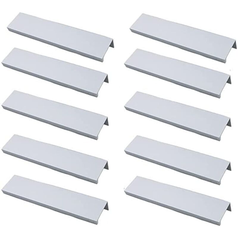 Lntyq - 10pcs Poignée d'Armoire,Poignées de Meuble Pour Tiroir, Armoire, Tiroir, Placard de Cuisine,Distance du Trou-96mm,Argent