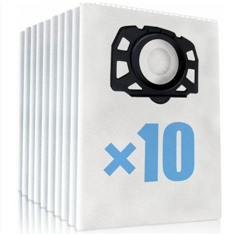 10pièces sacs d'aspirateur karcher WD4 WD5 WD6 sac karcher MV4, MV5 et MV6 sacs filtrants anti-poussière - Lntyq