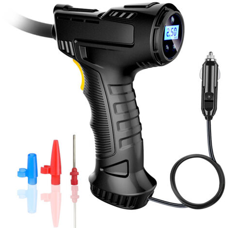 Lntyq 120W Auto Elektrische Luftpumpe Auto Reifen Aufblasbare Pumpe Tragbarer Wiederaufladbarer Digitaler Luftkompressor Auto Reifenfüller Ausrüstung, Autozubehör