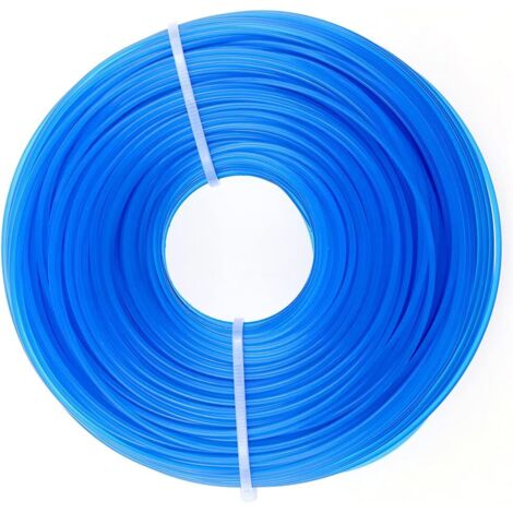 Lntyq 1,6 mm Rasentrimmer-Fangschnurspule, 100 m Länge, langlebige Nylon-Fangschnurspule für Rasentrimmer – Ersatzschnur für Rasenmäher – 1 Rolle in Blau