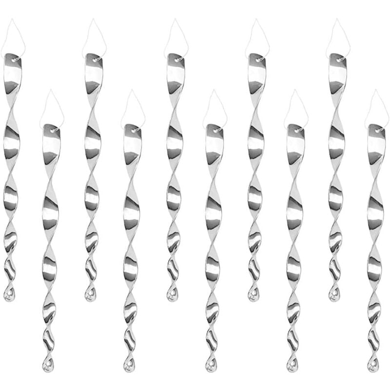 16 Pièces Bird Répulsif Réfléchissants Vent Spirale,Spirales Repulsifs Oiseaux Anti Pigeon Effaroucheur Oiseaux Spirale Réfléchissantes