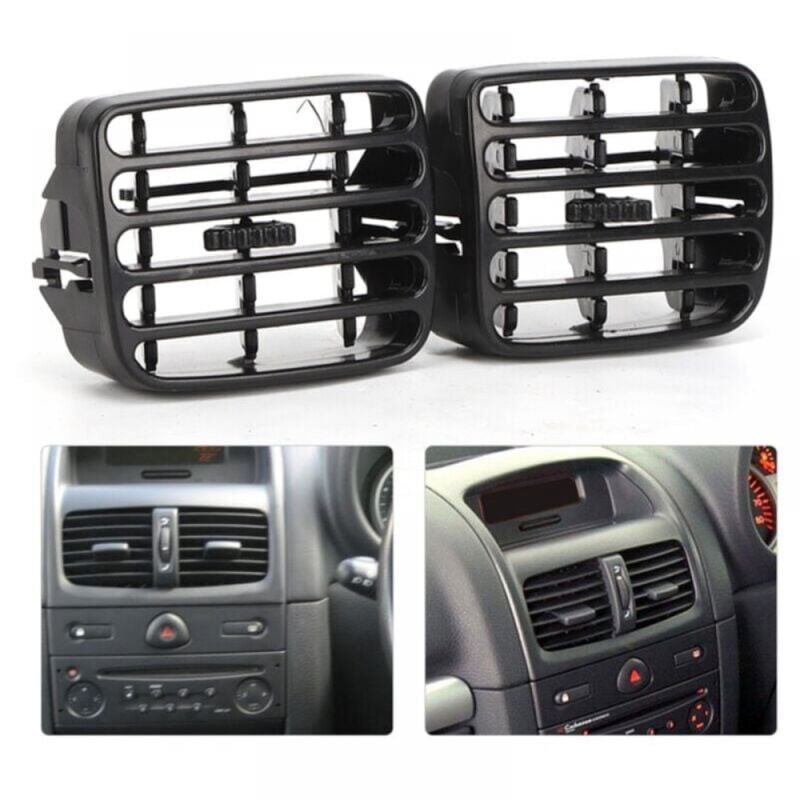 Lntyq - 2 Grilles d'aération ventilation centrale noir du tableau de bord 7702258375 7702258279