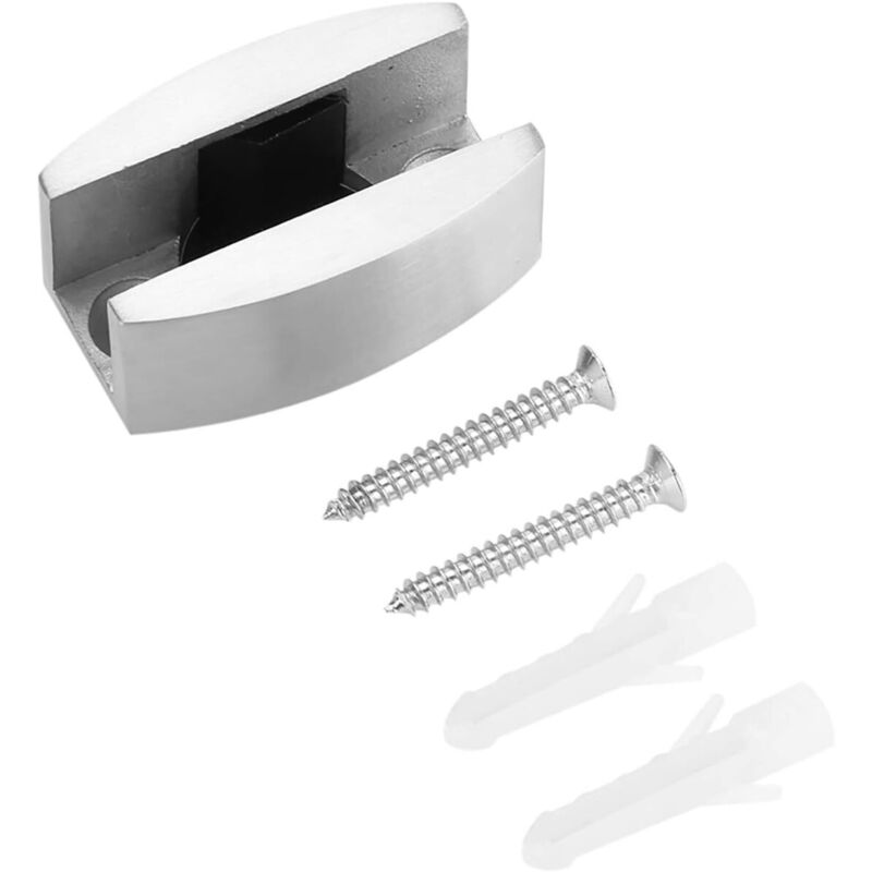 Lntyq 2 guías de suelo para puerta corrediza de vidrio, sistema de guía de rodillos de acero inoxidable, riel de repuesto ajustable, marco inferior