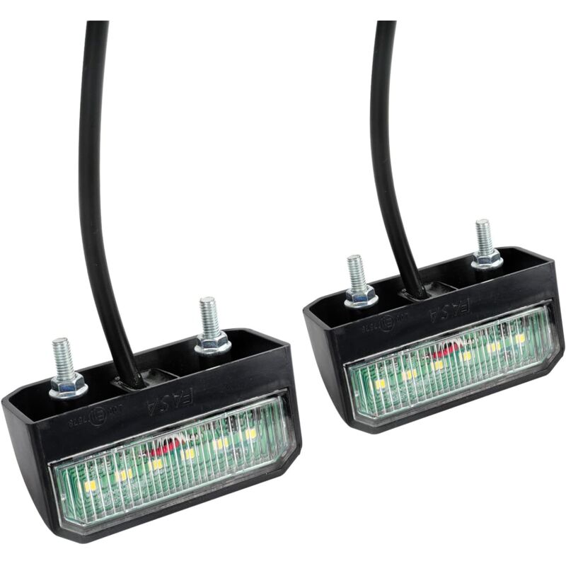 Lntyq 2 luces LED para matrícula de 12 V y 24 V, luz blanca de 6000 K, resistentes al agua.