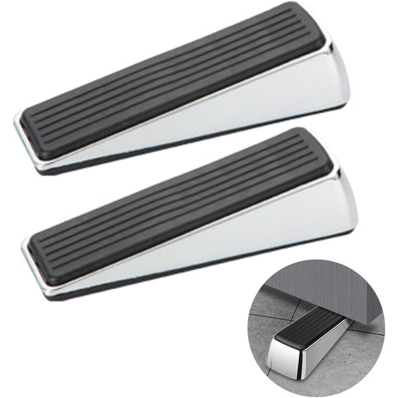 2 pcs Arrêts Cale De Porte, Cale de Porte Robuste, Cale De Porte Sol, Stopper Cales Portes, Cale Stop Sol Door, pour Patio Extérieur, Maisons,