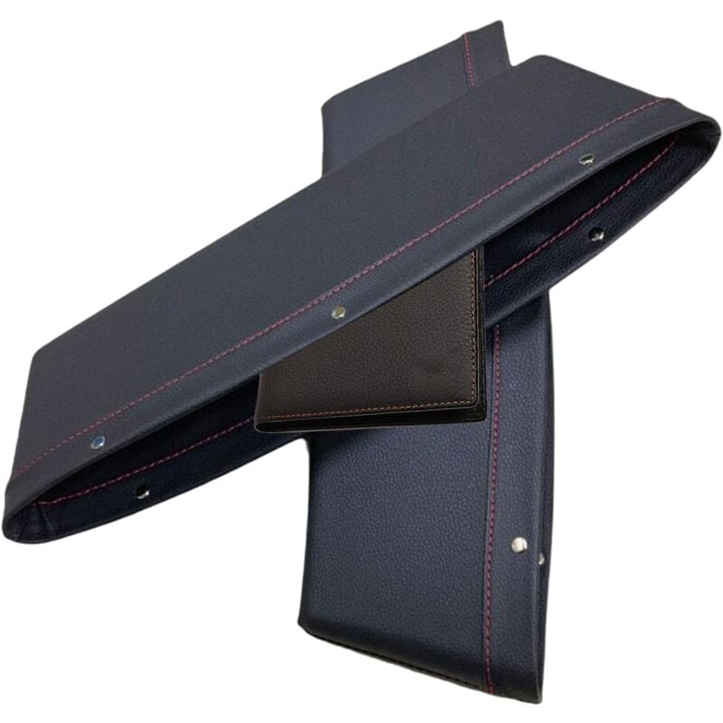 Lntyq - 2 Pièces Boîte de rangement pour espace entre les sièges de voiture – Organiseur latéral en cuir synthétique pour siège de voiture,