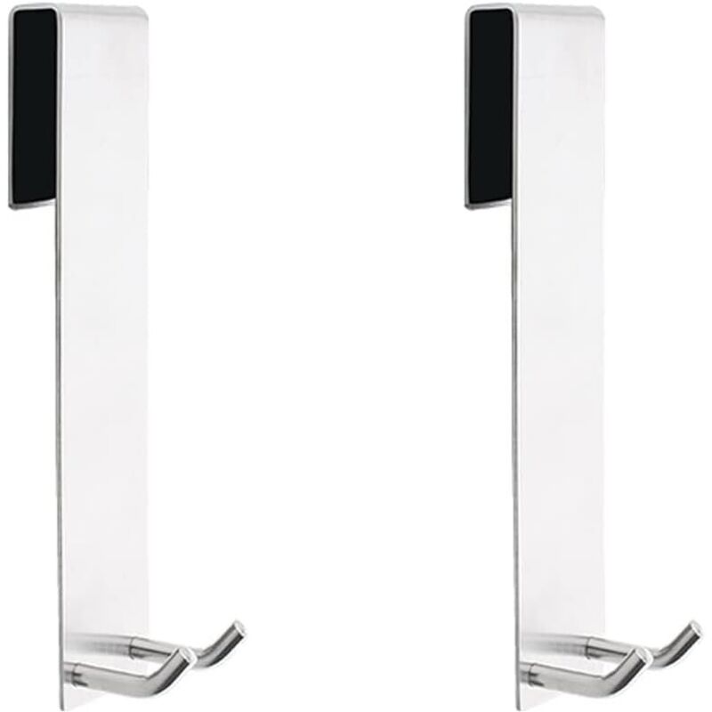 2 Pièces Crochets de Douche en Acier Inoxydable, Crochets de Porte de Douche Crochets, Crochets de Porte de Douche en Verre, sans Perçage Crochets de