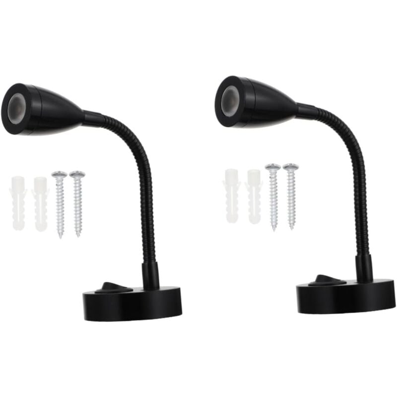 Lntyq - 2 Pièces Lampes de Lecture Spot led Interrupteur réglable Lampe de Chevet Murale lumière intérieure Camping-Car 6000K Blanche pour Camping-Car